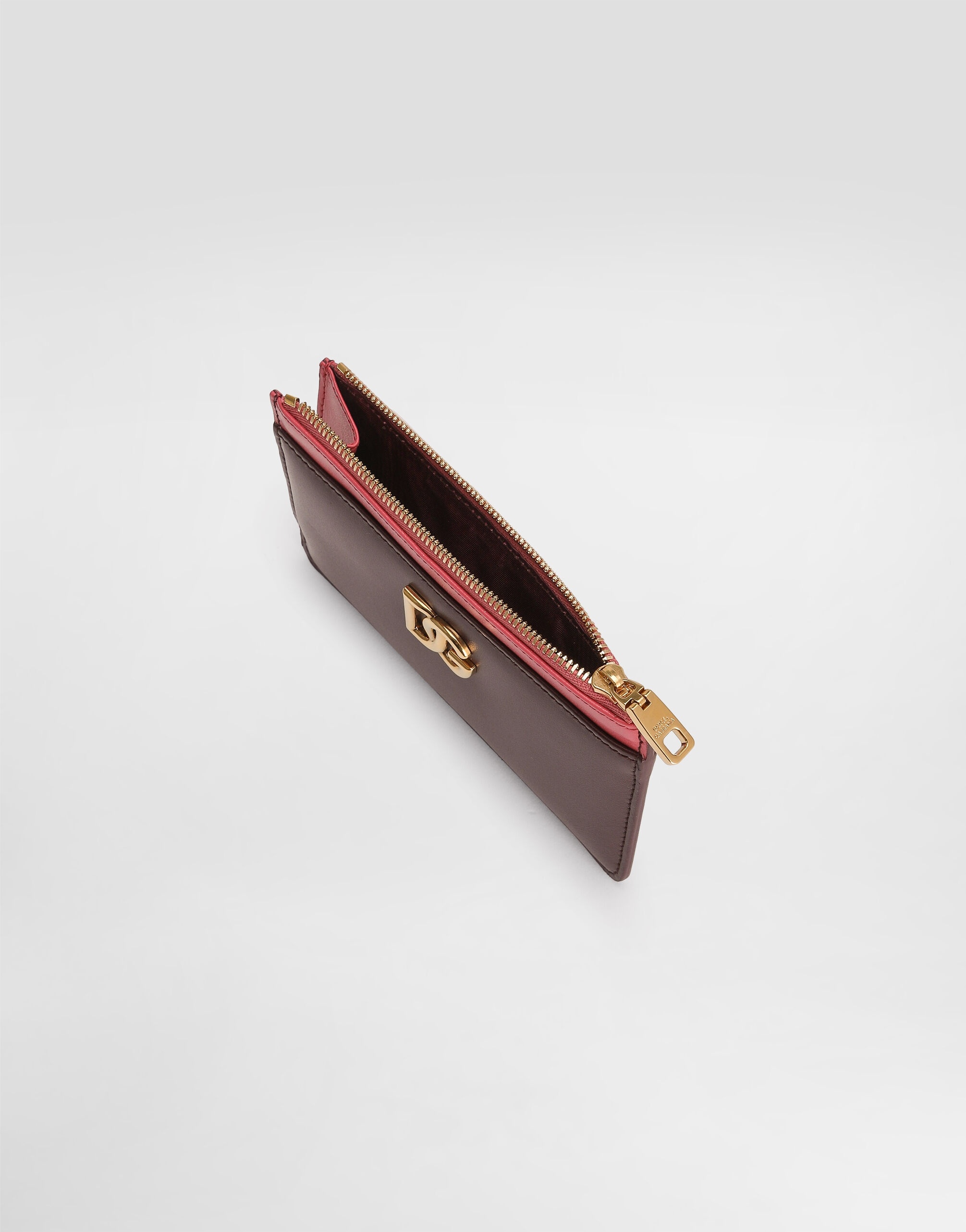 Dolce & Gabbana Dg-plaque Cardholder In Brown