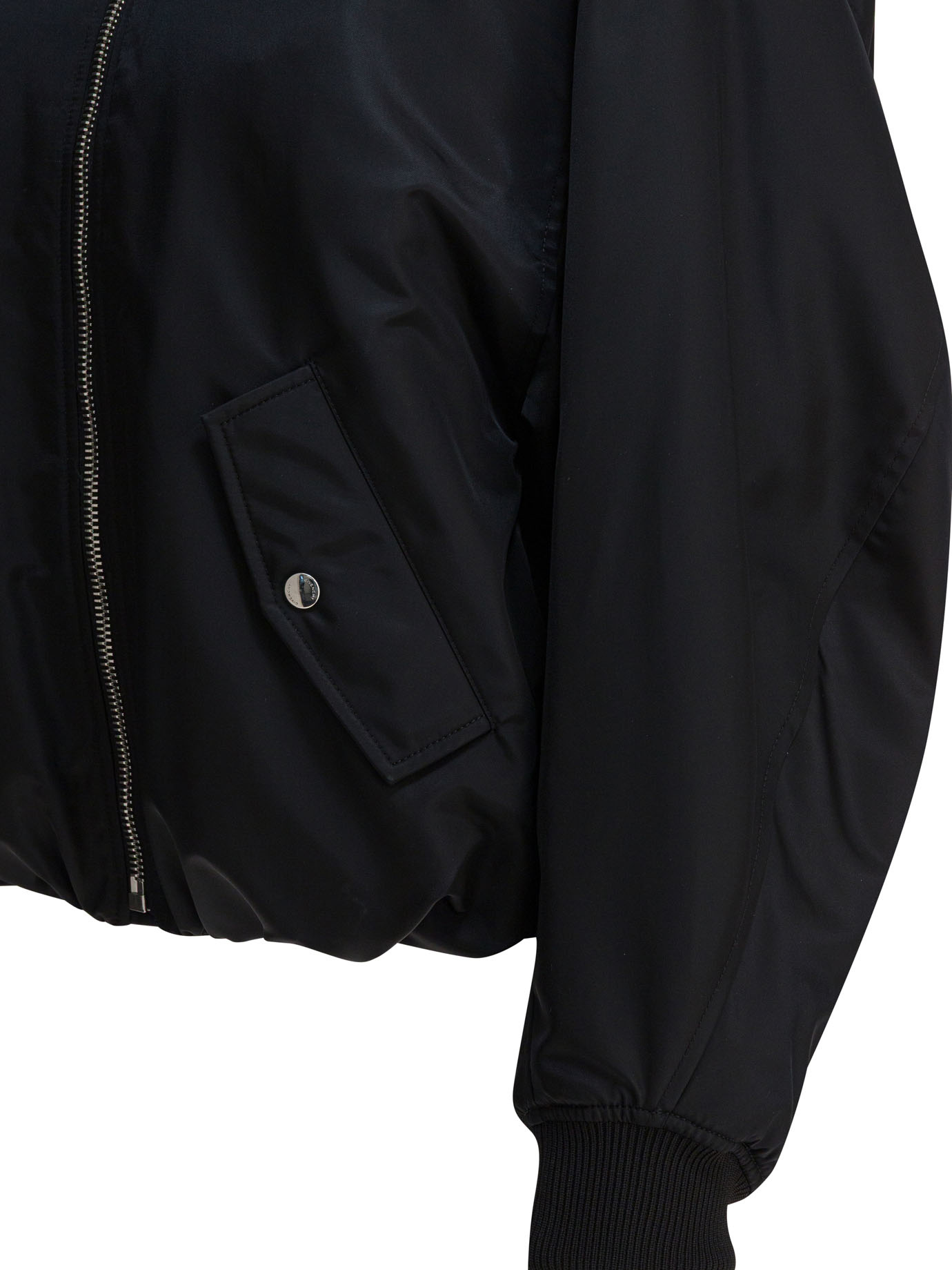 Givenchy Cropped Bomber Jacket In Black