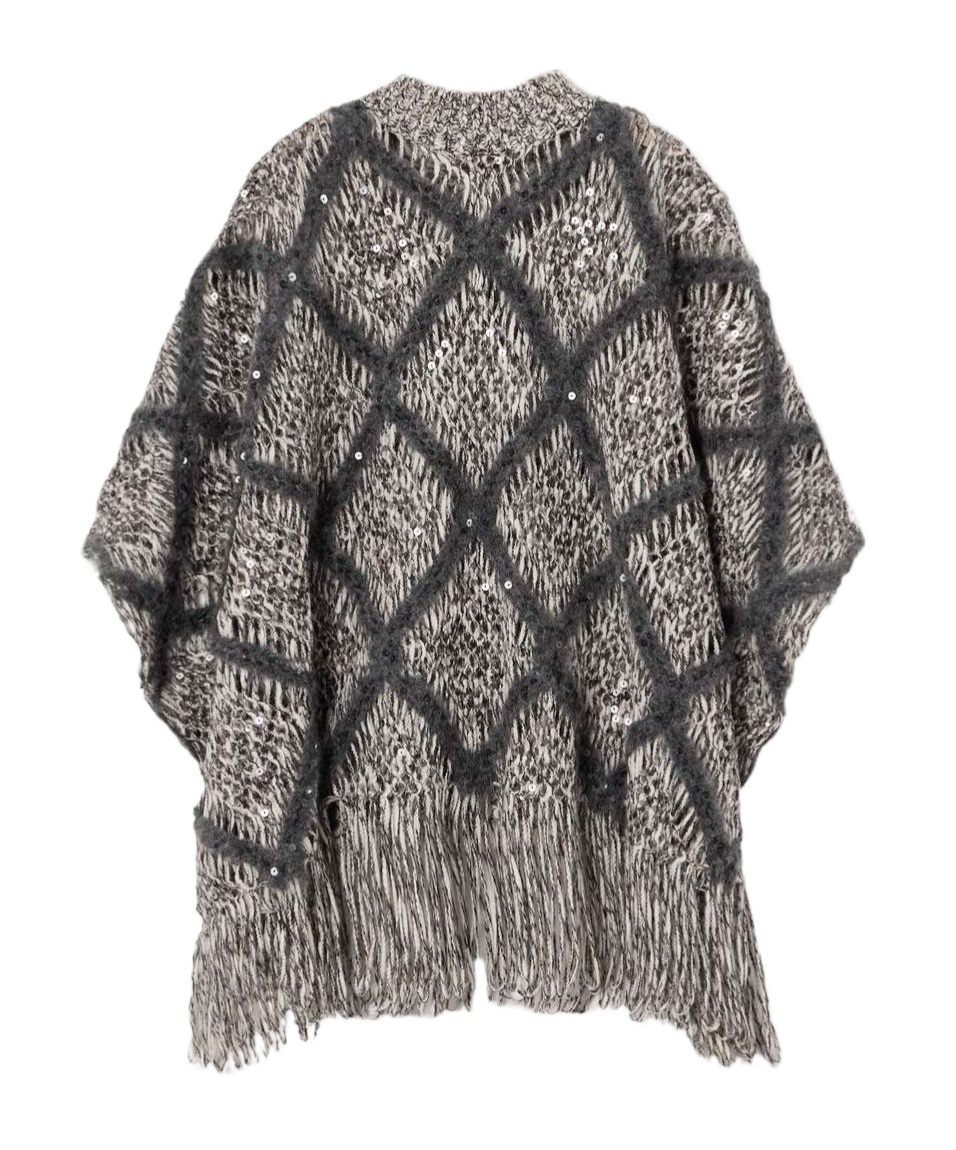 BRUNELLO CUCINELLI DIAMOND PATTERN TURTLENECK SWEATER