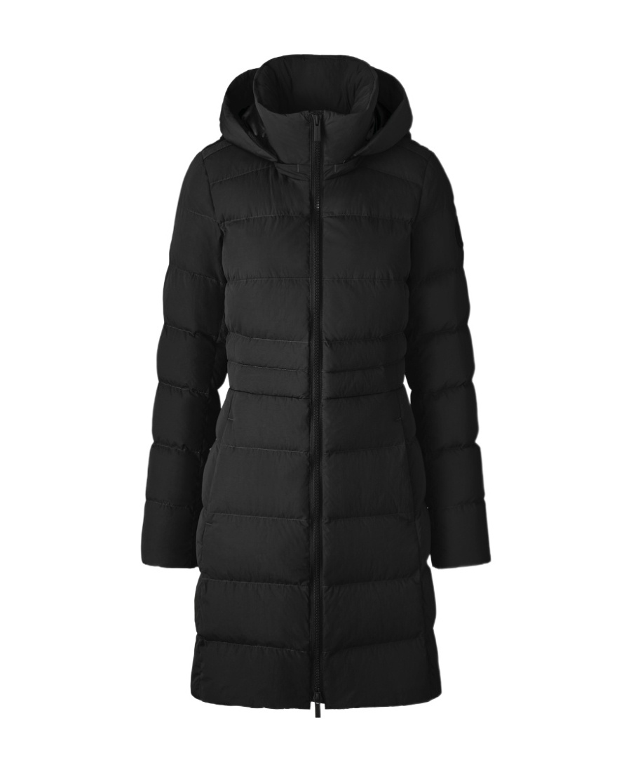 Canada Goose Aurora Hooded Parka Coat In Black