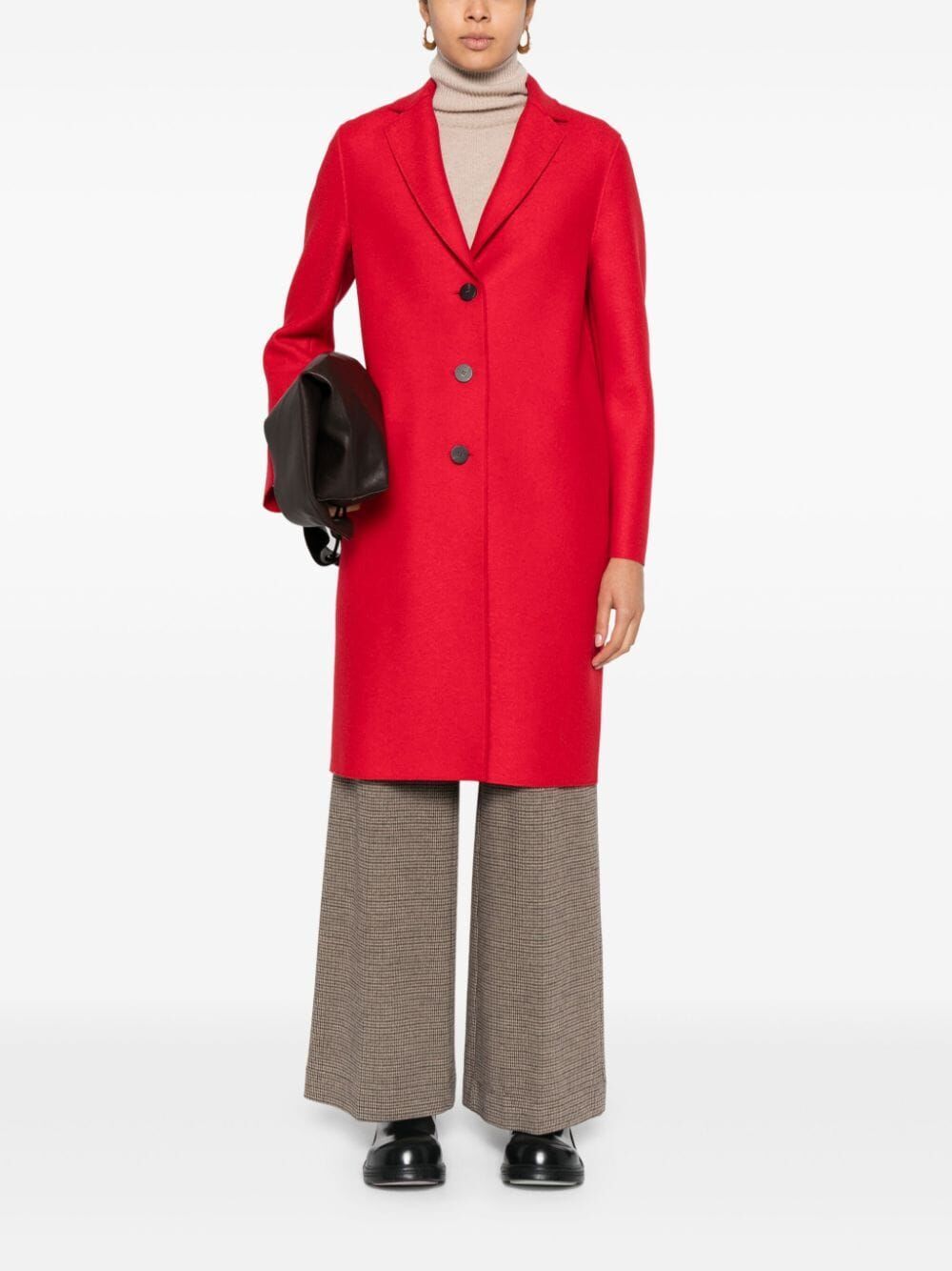 Harris Wharf London Wool Coat In Red