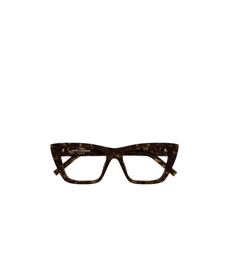 Saint Laurent Tortoiseshell-effect Square-frame Glasses In Black