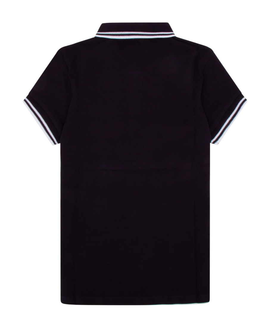 Moncler Logo-patch Polo Shirt In Blue