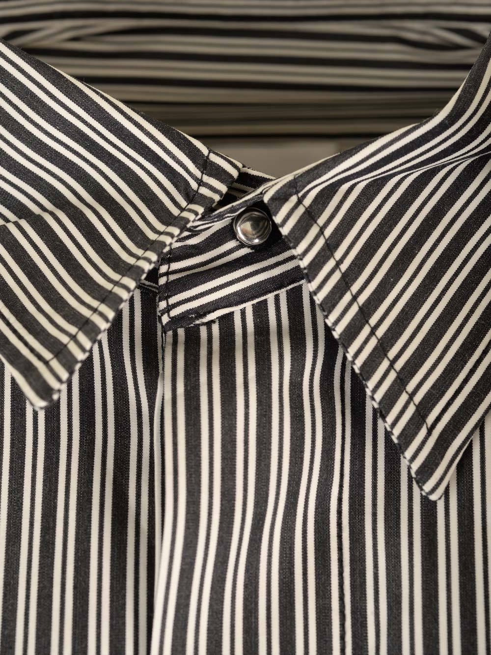 Ami Alexandre Mattiussi Ami Paris Striped Long-sleeved Shirt In Gray