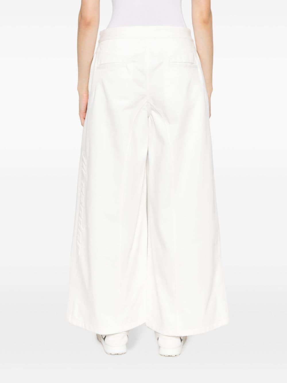 Jil Sander High Waist Flared Cut Jeans In White