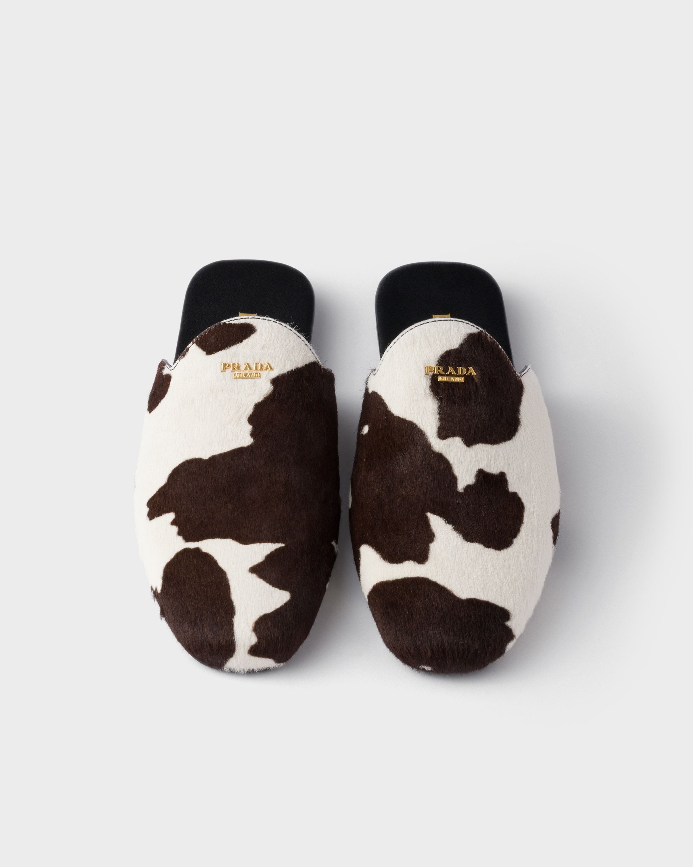 Prada Printed Leather Mules