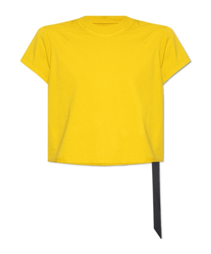 Rick Owens Drkshdw Short-sleeve Crew-neck T-shirt In Yellow