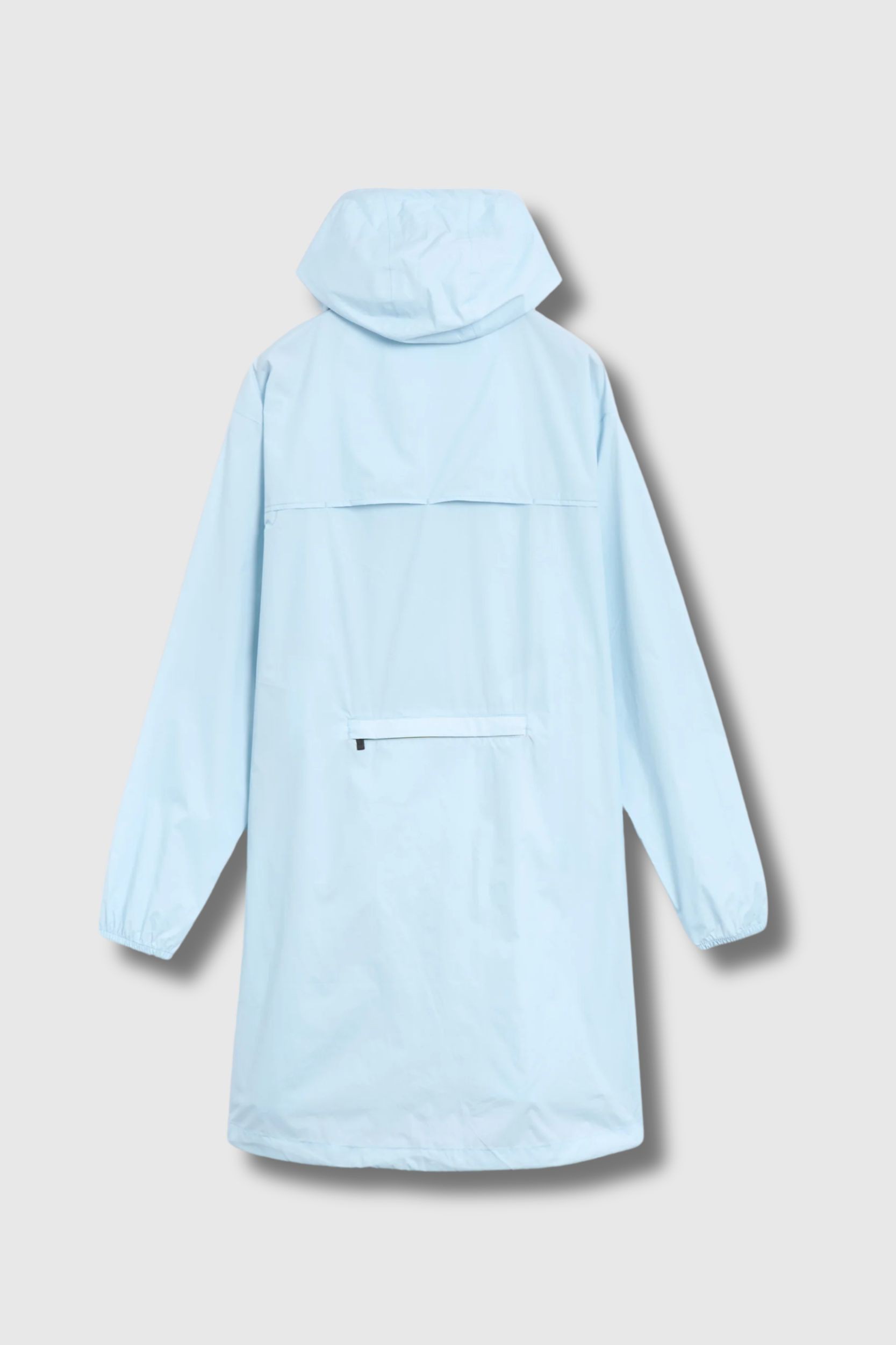 K-way Long Hooded Jacket In Blue