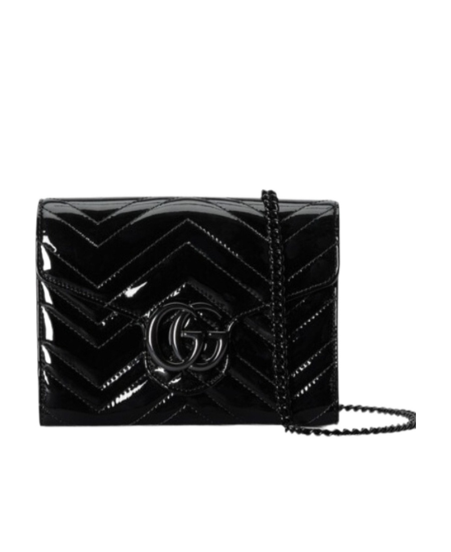Gucci Double G Matelassé Leather Shoulder Bag In Black