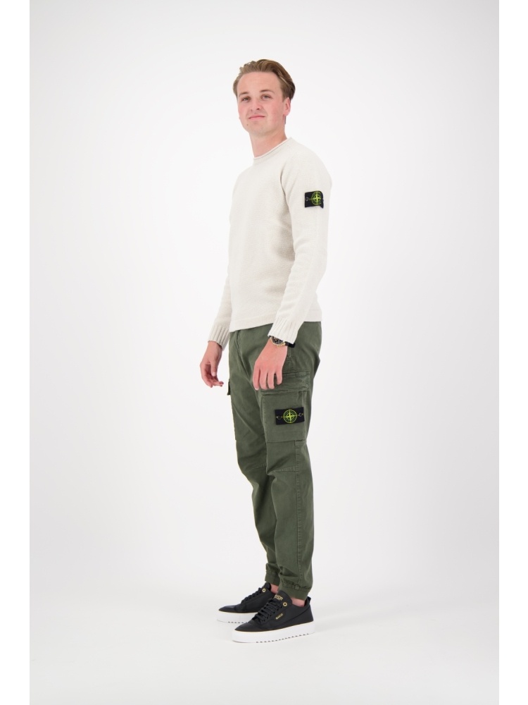 Stone Island 508a3 Maglia In Lana In White