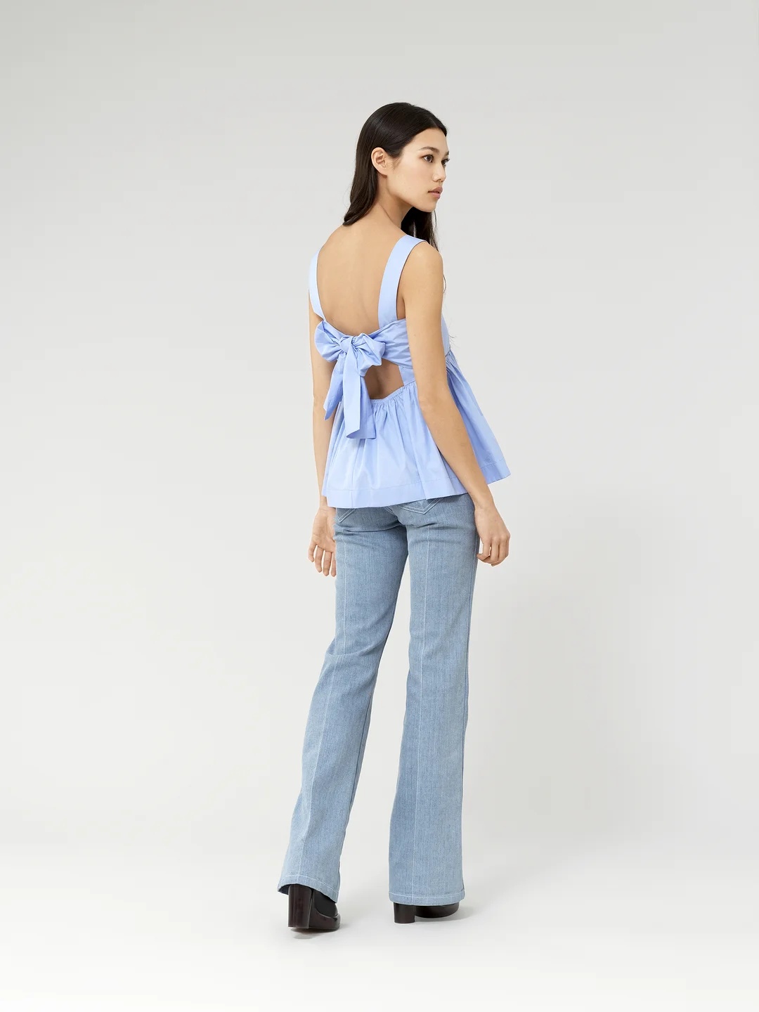 Chloé Pleated Detail Vest In Blue