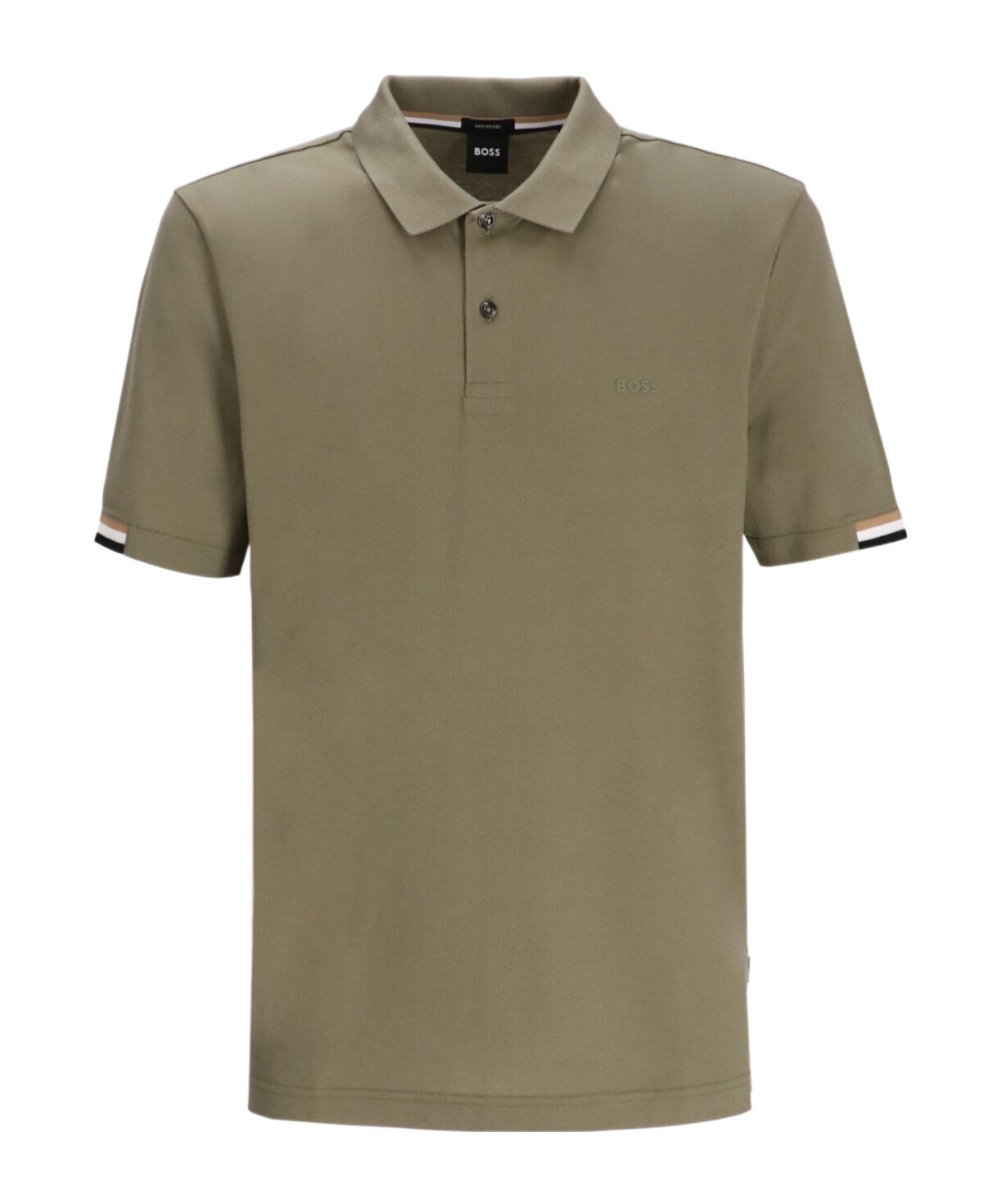 Hugo Boss Boss Parlay 147 Mercerised Polo Green In Green