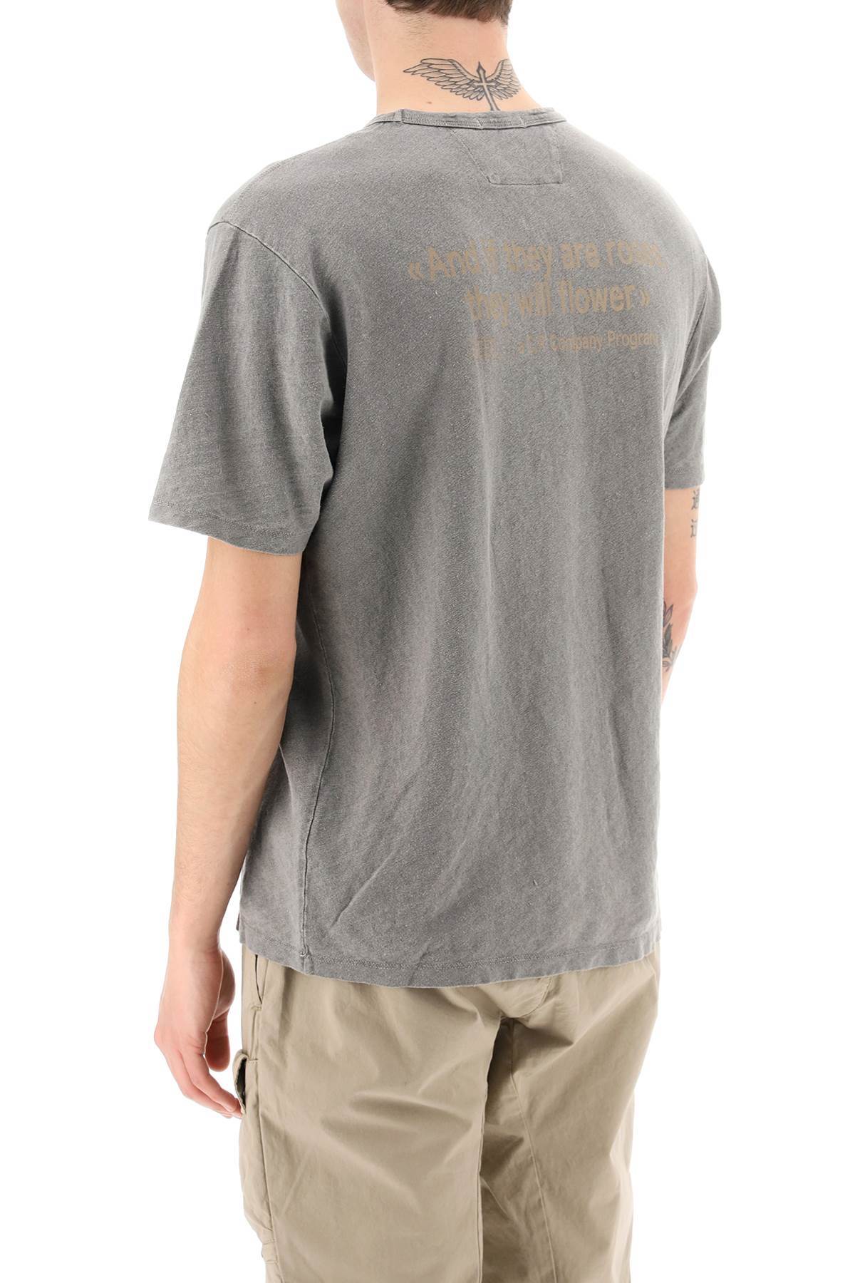 C.p. Company Gray Graphic T-shirt In Gray