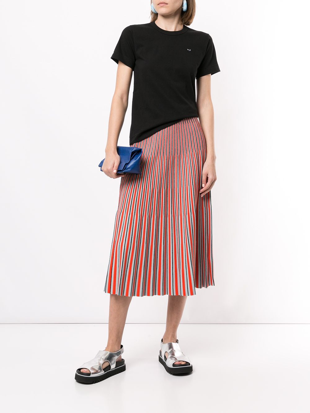 Comme Des Garçons Play Logo-patch T-shirt In Black