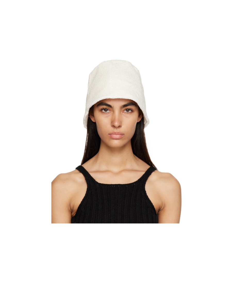 Low Classic Off-white Fluffy Bucket Hat In Nude