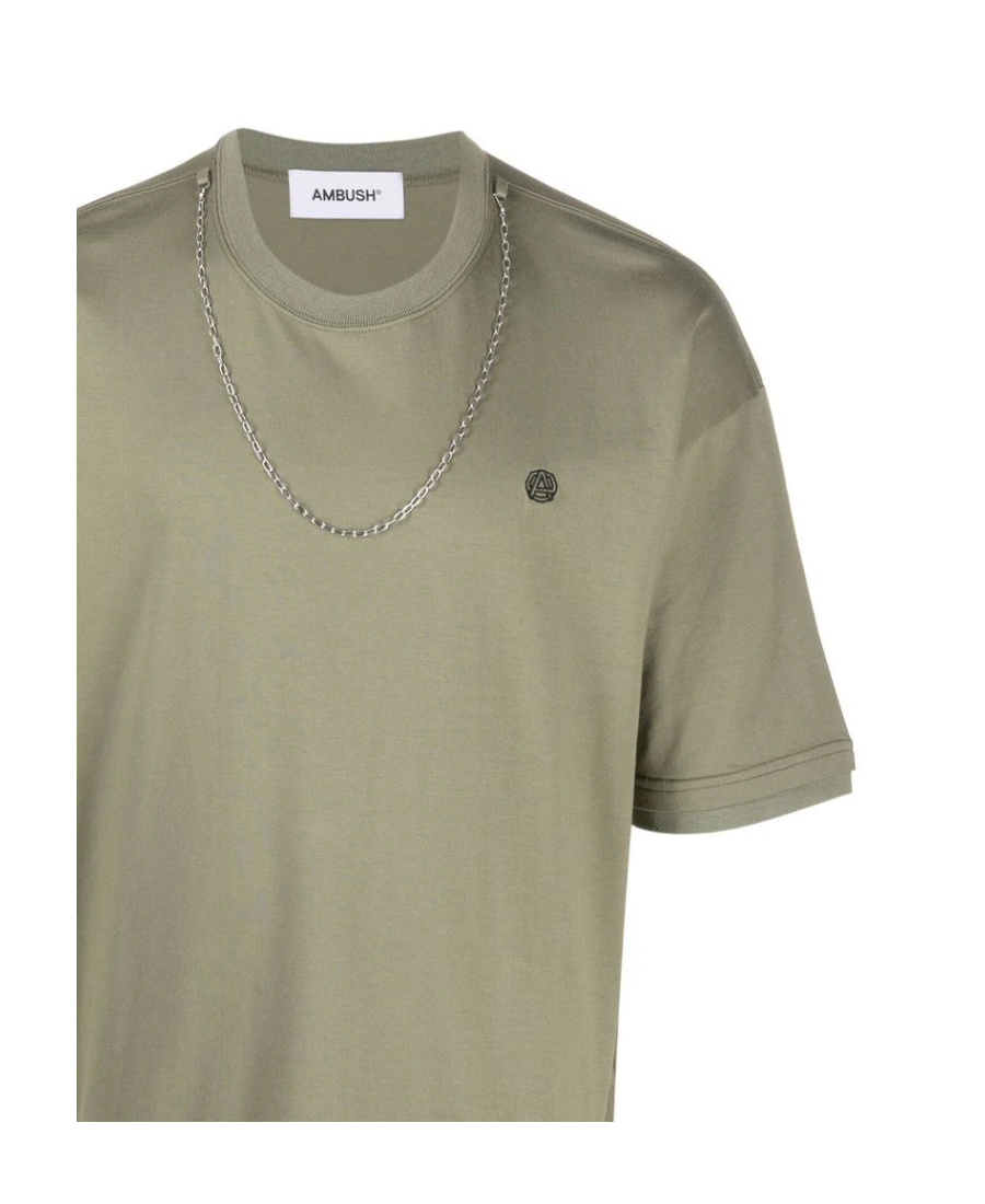 Ambush Embroidered-motif Short-sleeve T-shirt In Nude