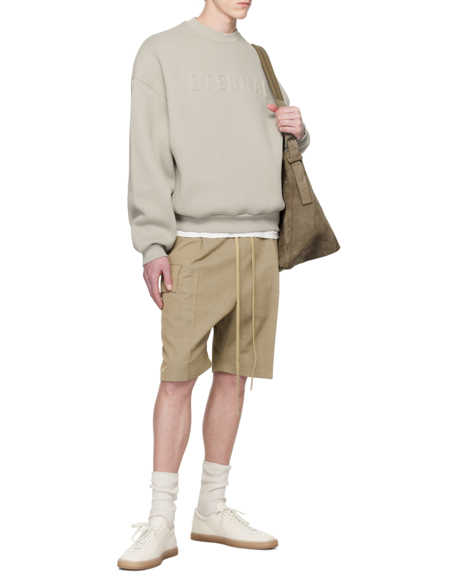Fear Of God Long Sleeve Sweatshirt In White