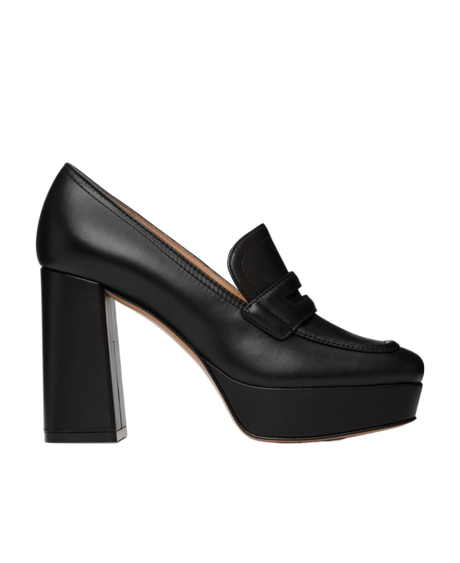 Gianvito Rossi 100mm Patent-leather Platform Loafers In Black