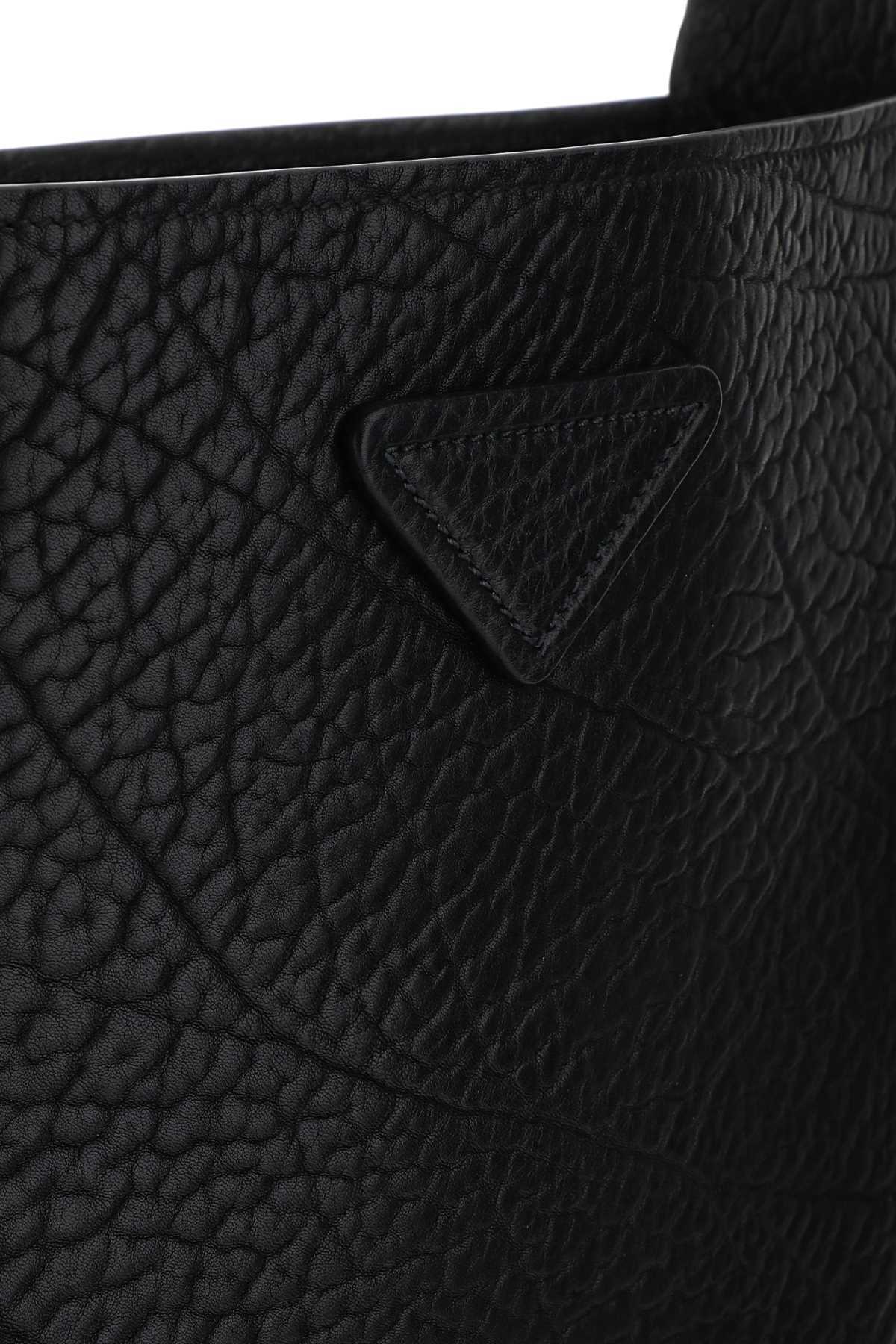 Prada Logo Shoulder Bag In Black