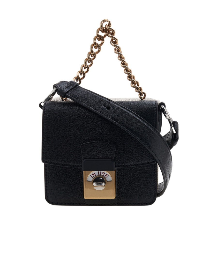 Maison Margiela New Lock Square Shoulder Bag In Black