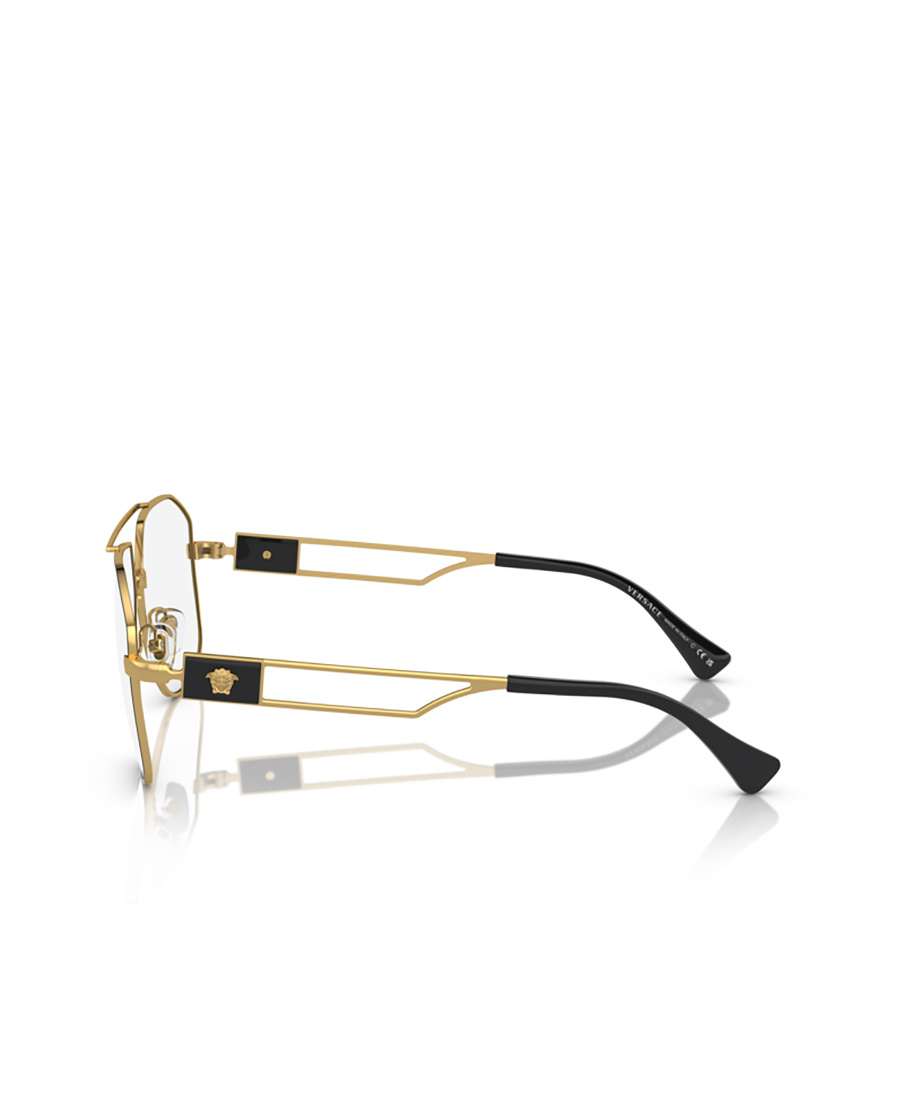 Versace Medusa Head Pilot-frame Glasses In Black