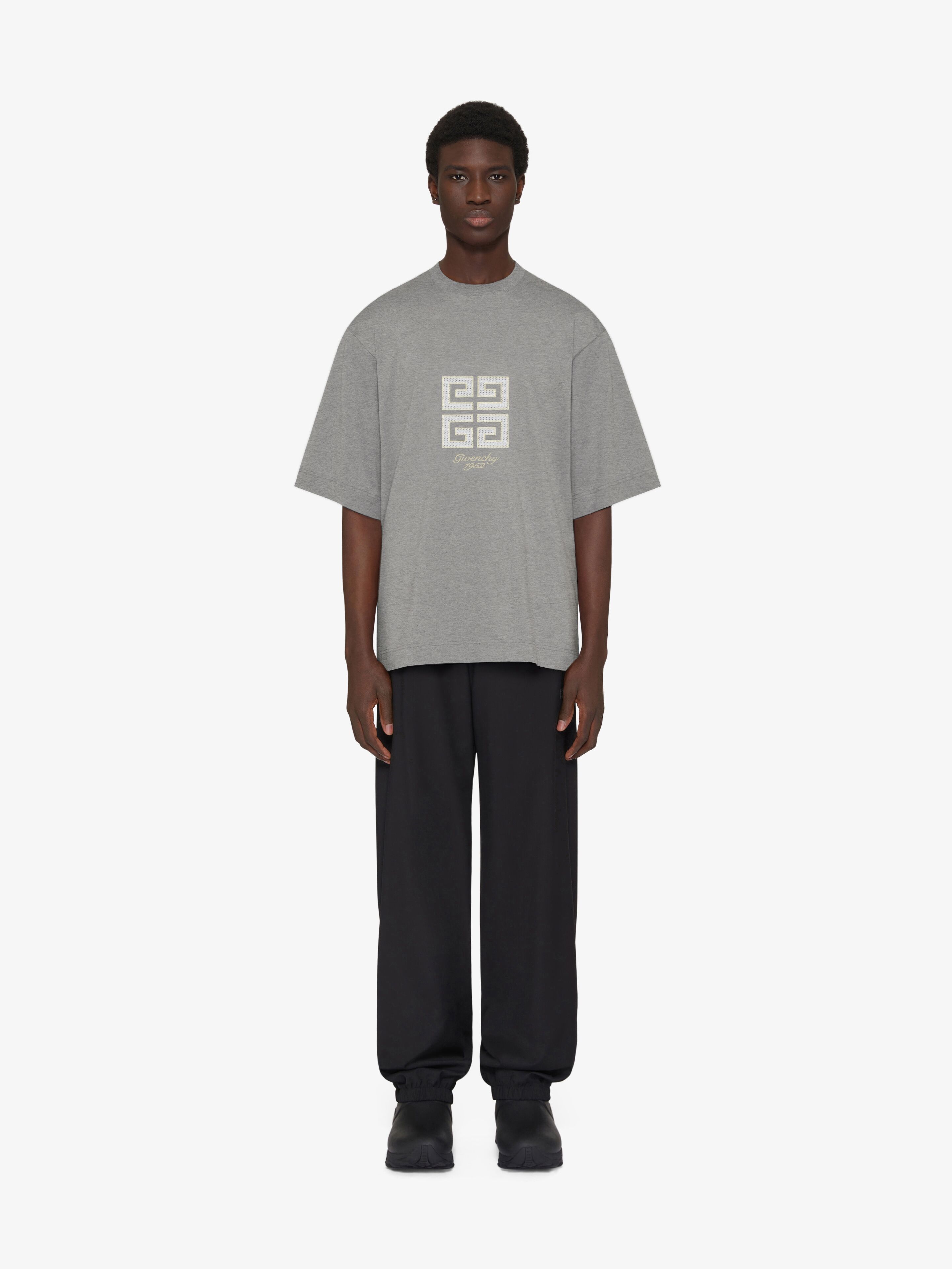 Givenchy 4g T-shirt In Cotton In Gray