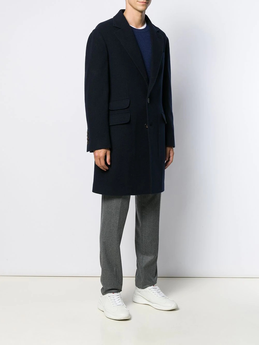 Brunello Cucinelli Single-breasted Cashmere Coat In Black