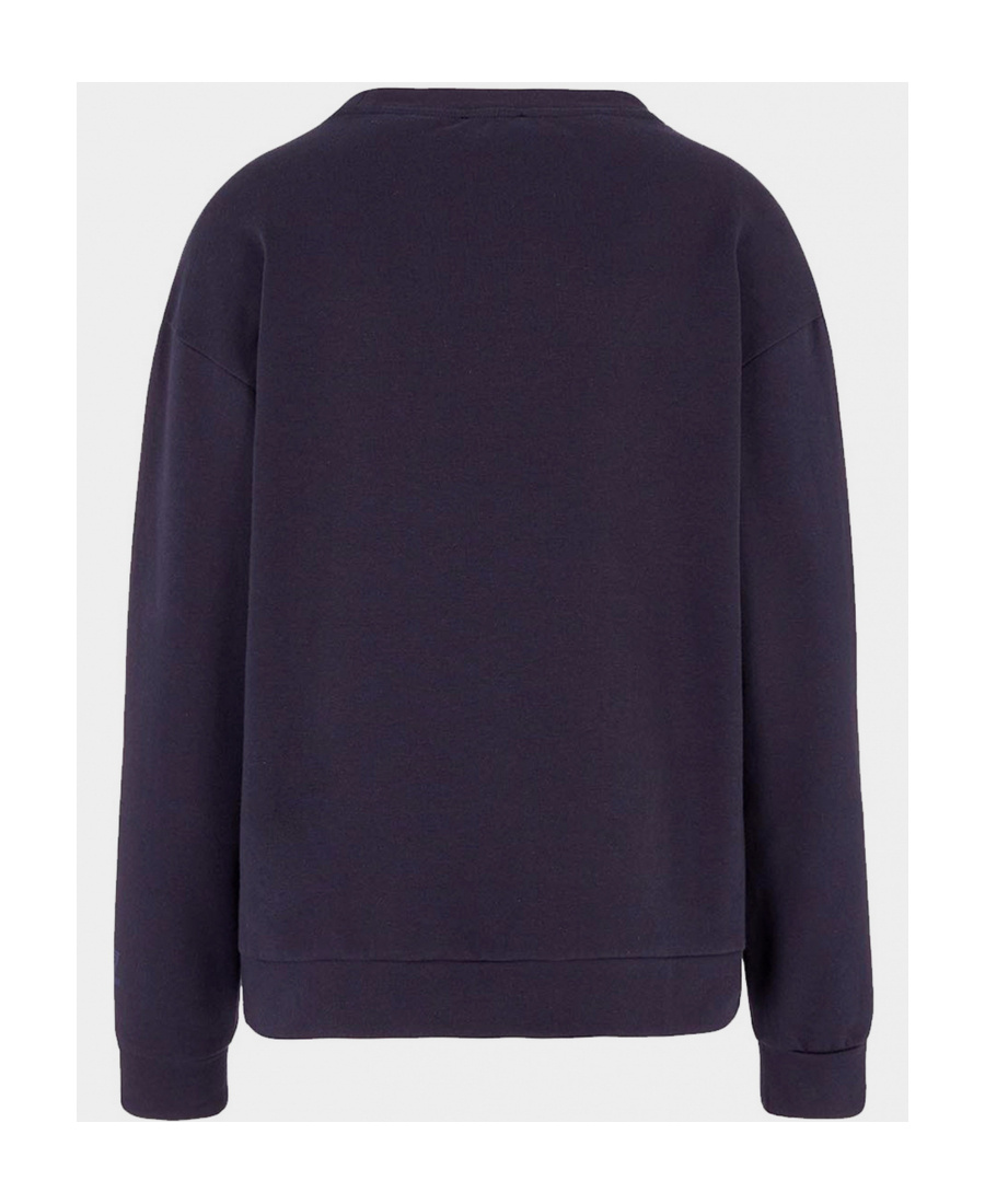 EA7 LOGO-PRINT CREW NECK SWEATSHIRT 