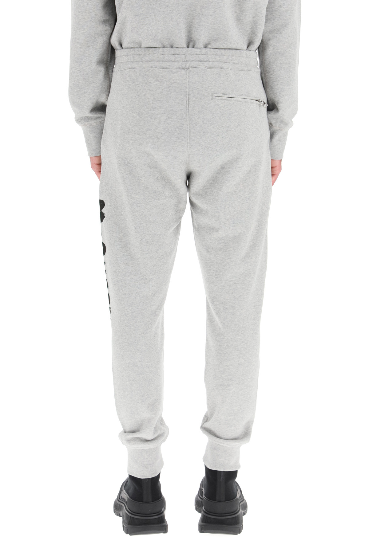 Alexander Mcqueen Logo-print Track Pants In Gray