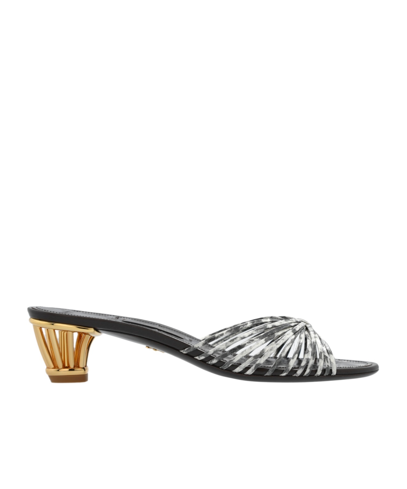 Shop Ferragamo Open-toed Heels In Black