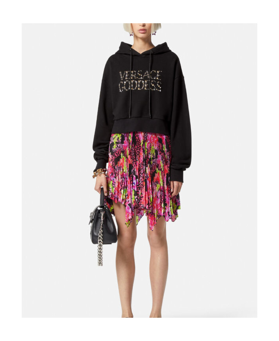 Versace Gem-embellishment Logo Hoodie