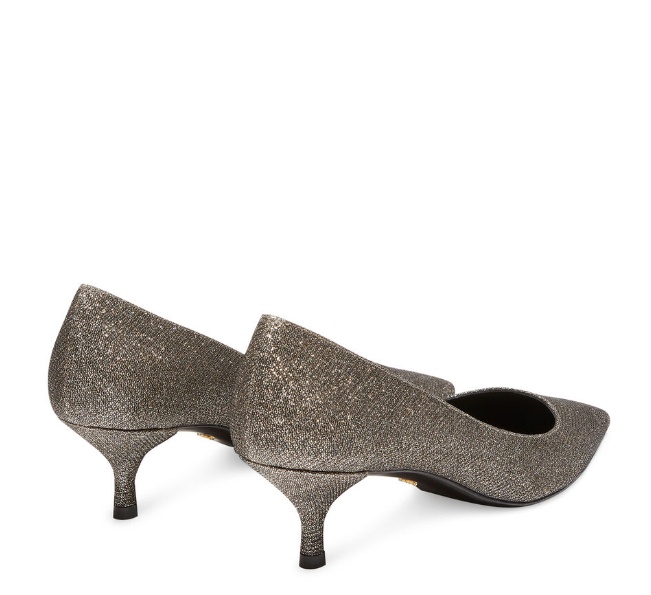 Stuart Weitzman Stuart 35mm Glitter Pumps In Green