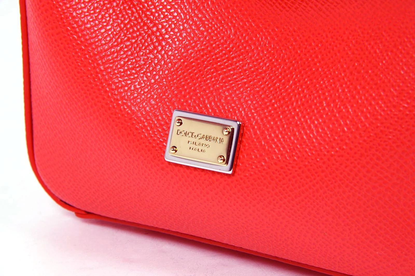 Dolce & Gabbana Logo Details Handbag In Red