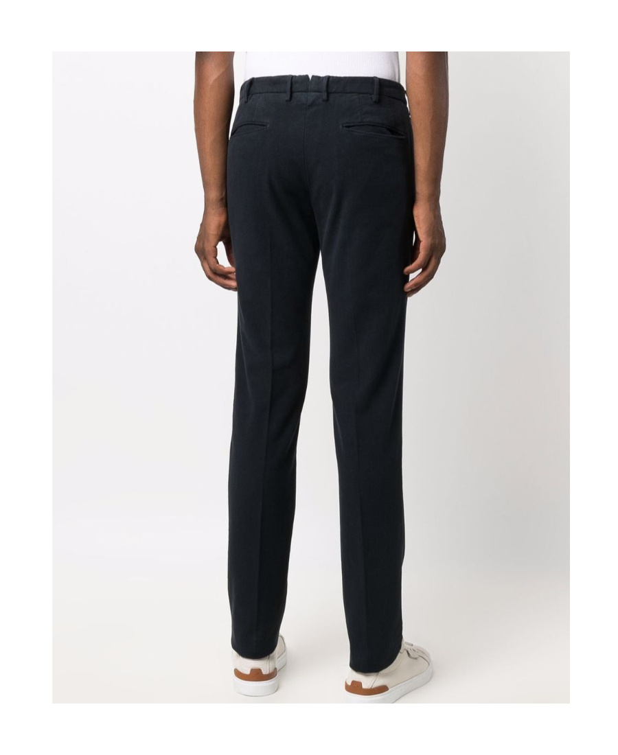 Incotex Stretch-cotton Tapered Trousers In Black