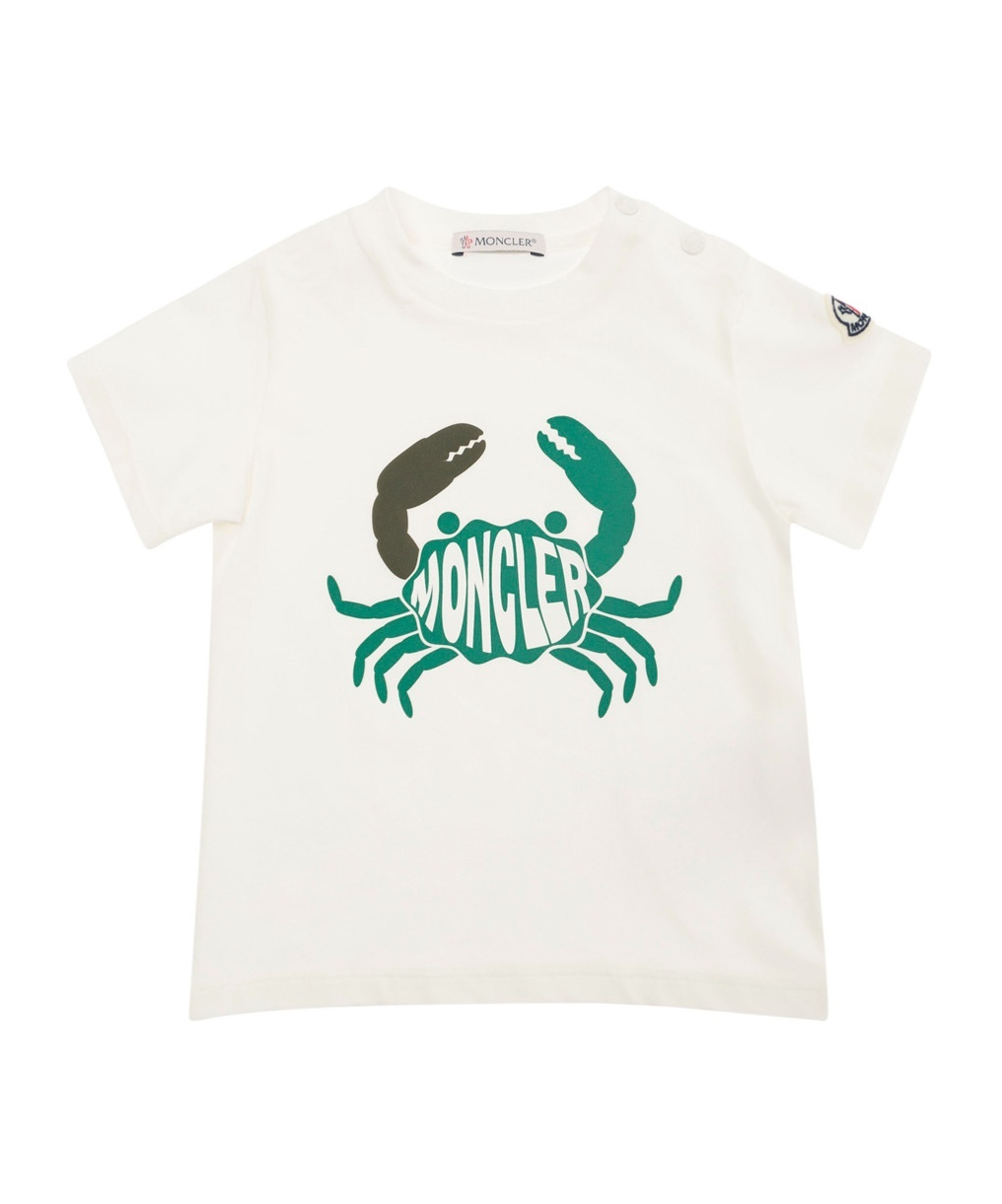 Moncler Open-necked Black Shirt In White