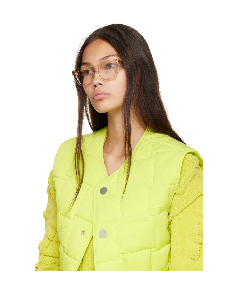 Bottega Veneta Transparent-frame Design Glasses In White