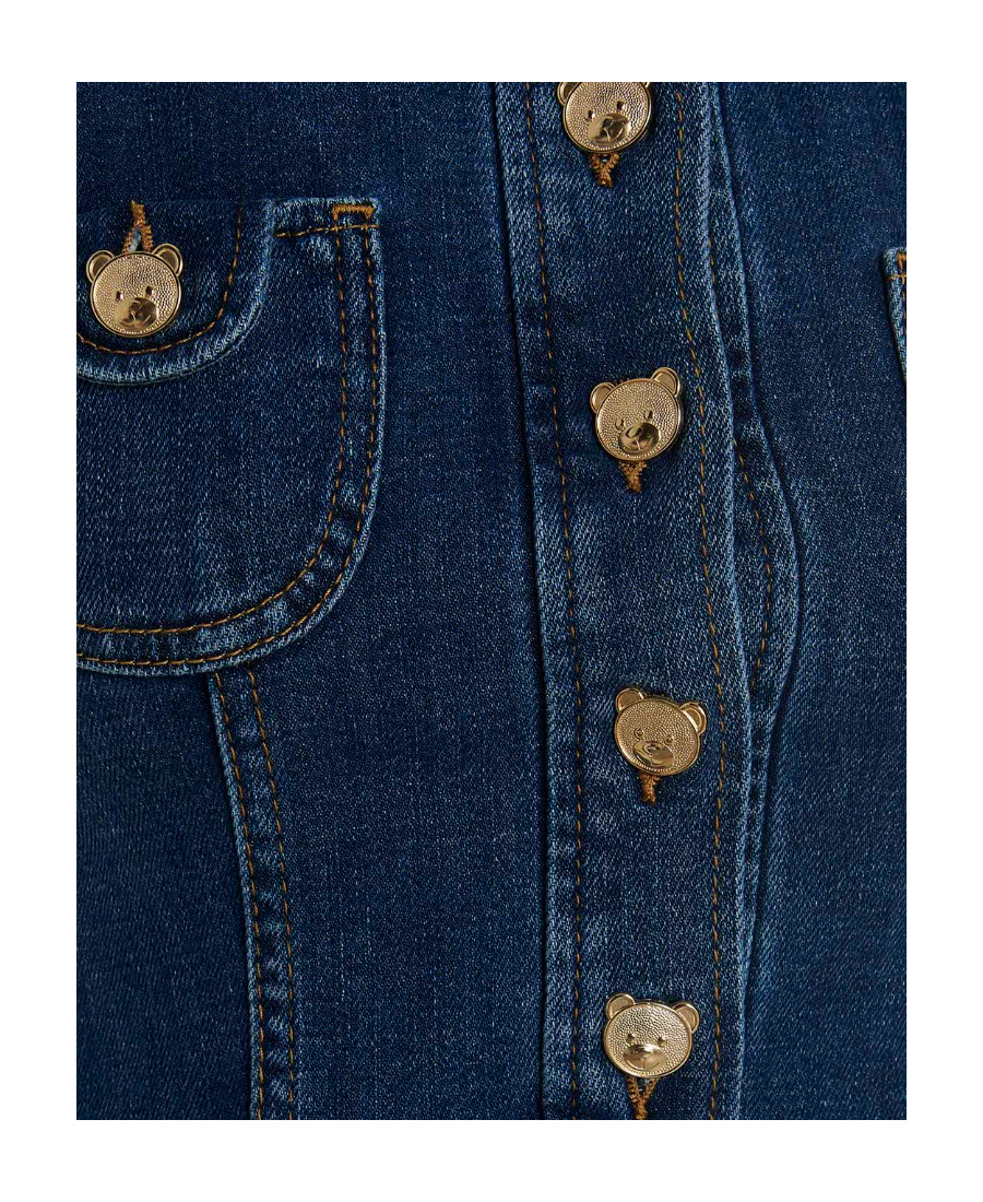 Moschino Denim Mini Dress In Blue
