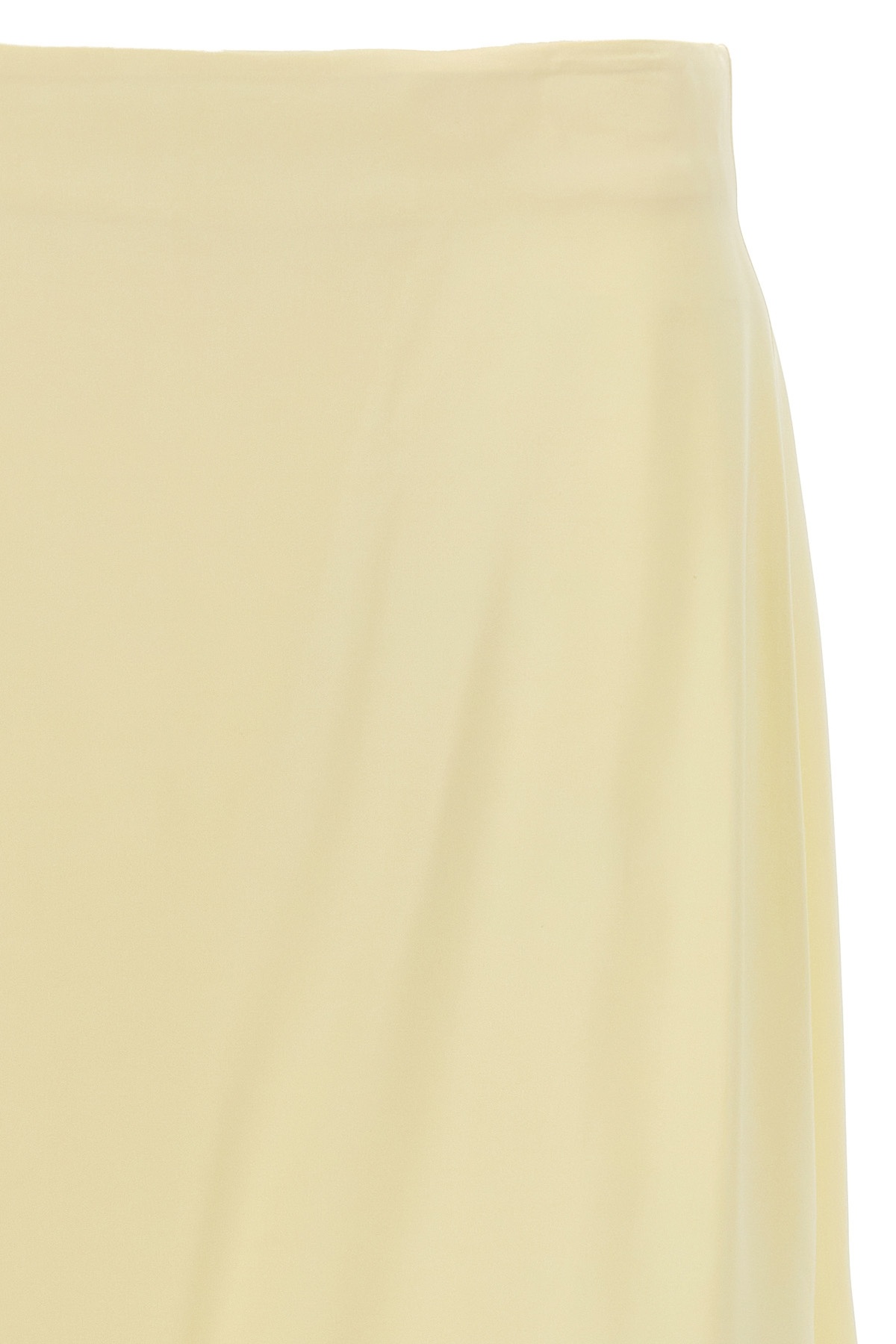 Jil Sander Women Satin Skirt With Side Slit In Nude