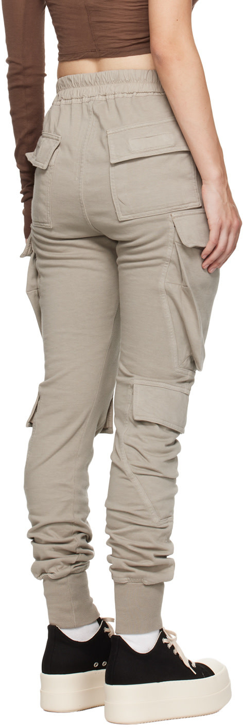 Rick Owens Drkshdw Off-white Porterville Mastodon Megacargo Lounge Pants In Nude