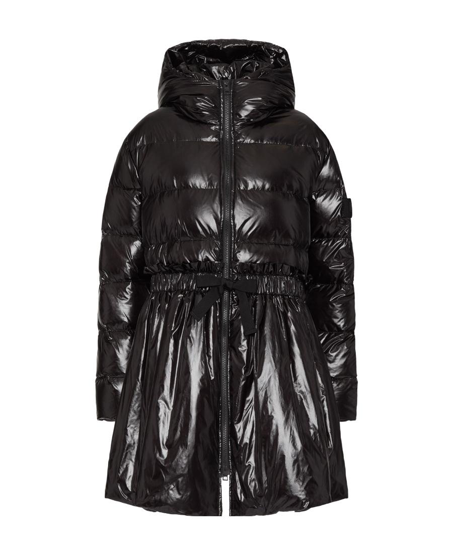 Red Valentino Hooded Down Jacket In Black