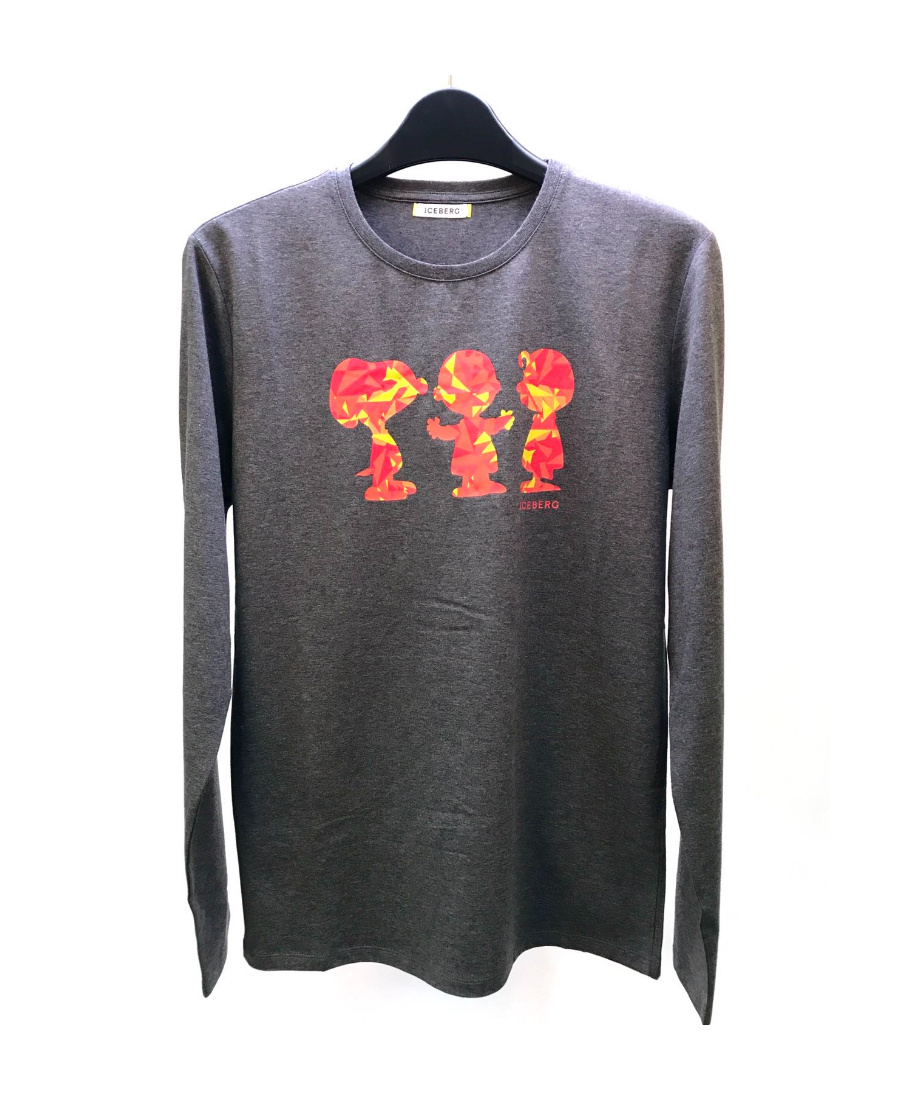 ICEBERG ROUND COLLAR AND LONG-SLEEVED T-SHIRT