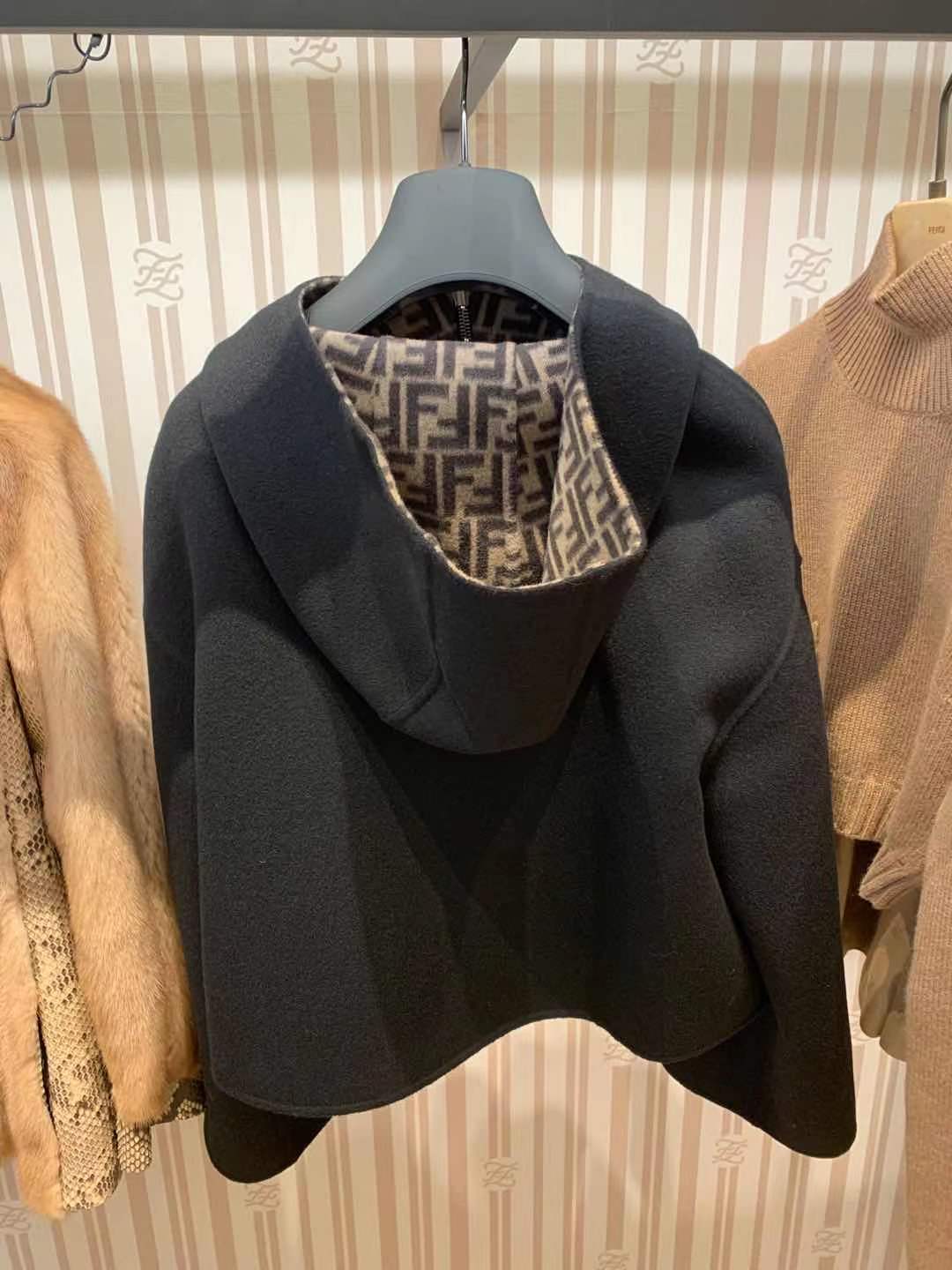 Fendi Black Wool Jacket In Black
