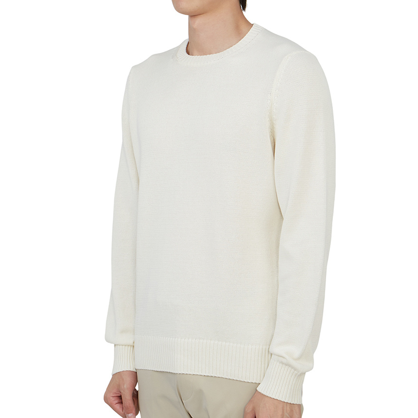 Drumohr Crew-neck Merino Jumper In White
