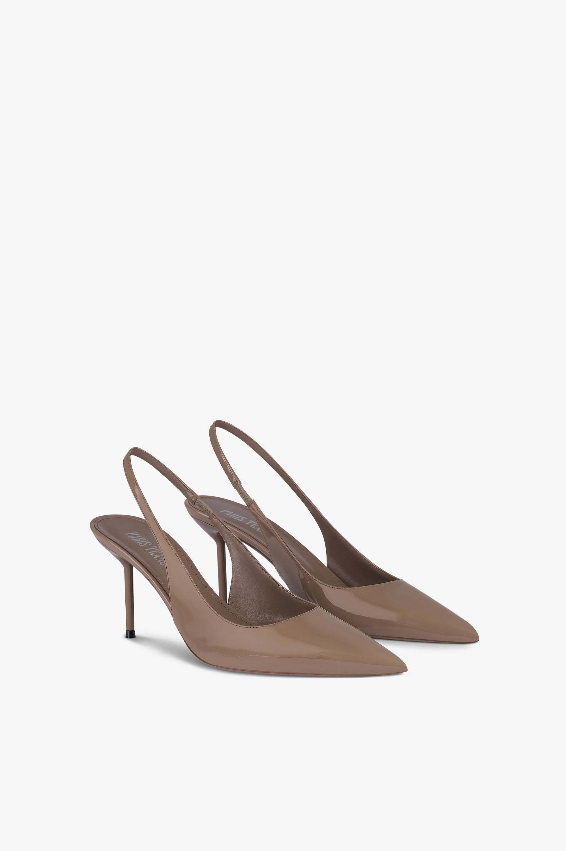 Paris Texas Lidia Patent-leather Slingback Pumps In Brown