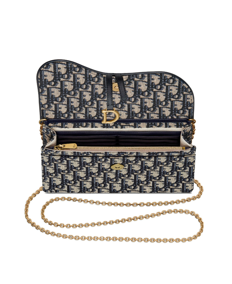 Dior Saddle Pouch In Black