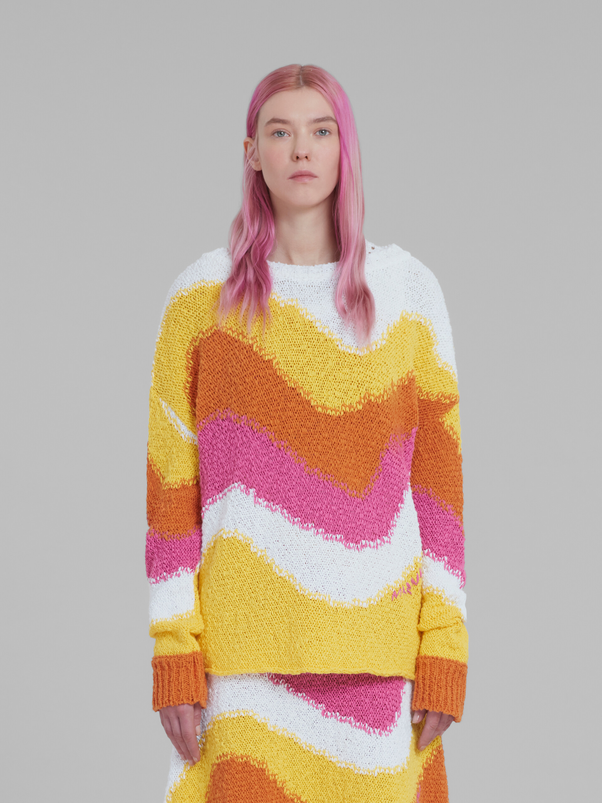 Marni Woman Sweater Yellow Size 4 Cotton In Yellow