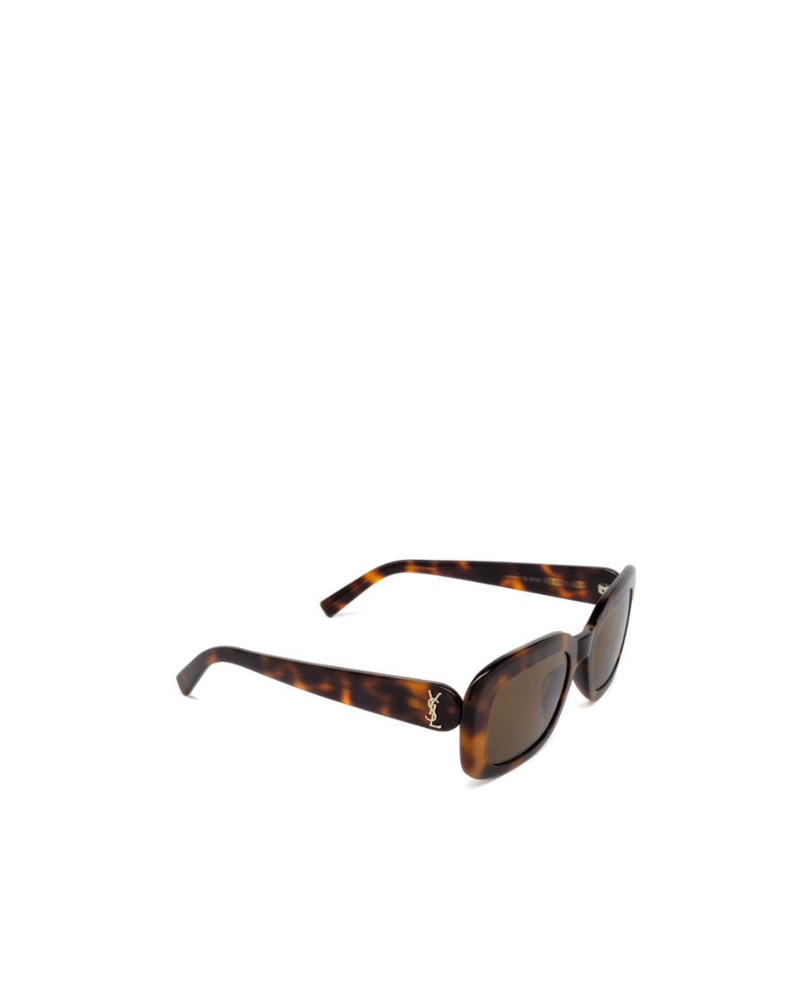 Saint Laurent Rectangle-frame Tortoiseshell Acetate Sunglasses In Brown