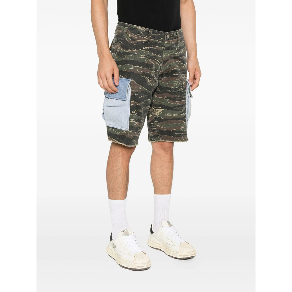 Gallery Dept. Denim-pocket Cargo Shorts In Green