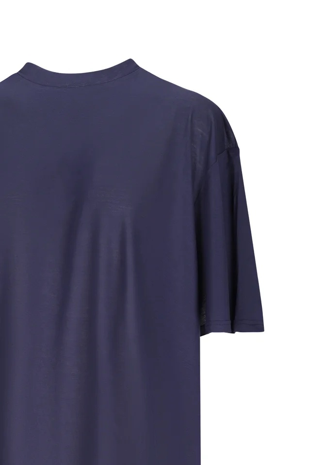 Darkpark Linda Back Snapped Jersey T-shirt In Blue