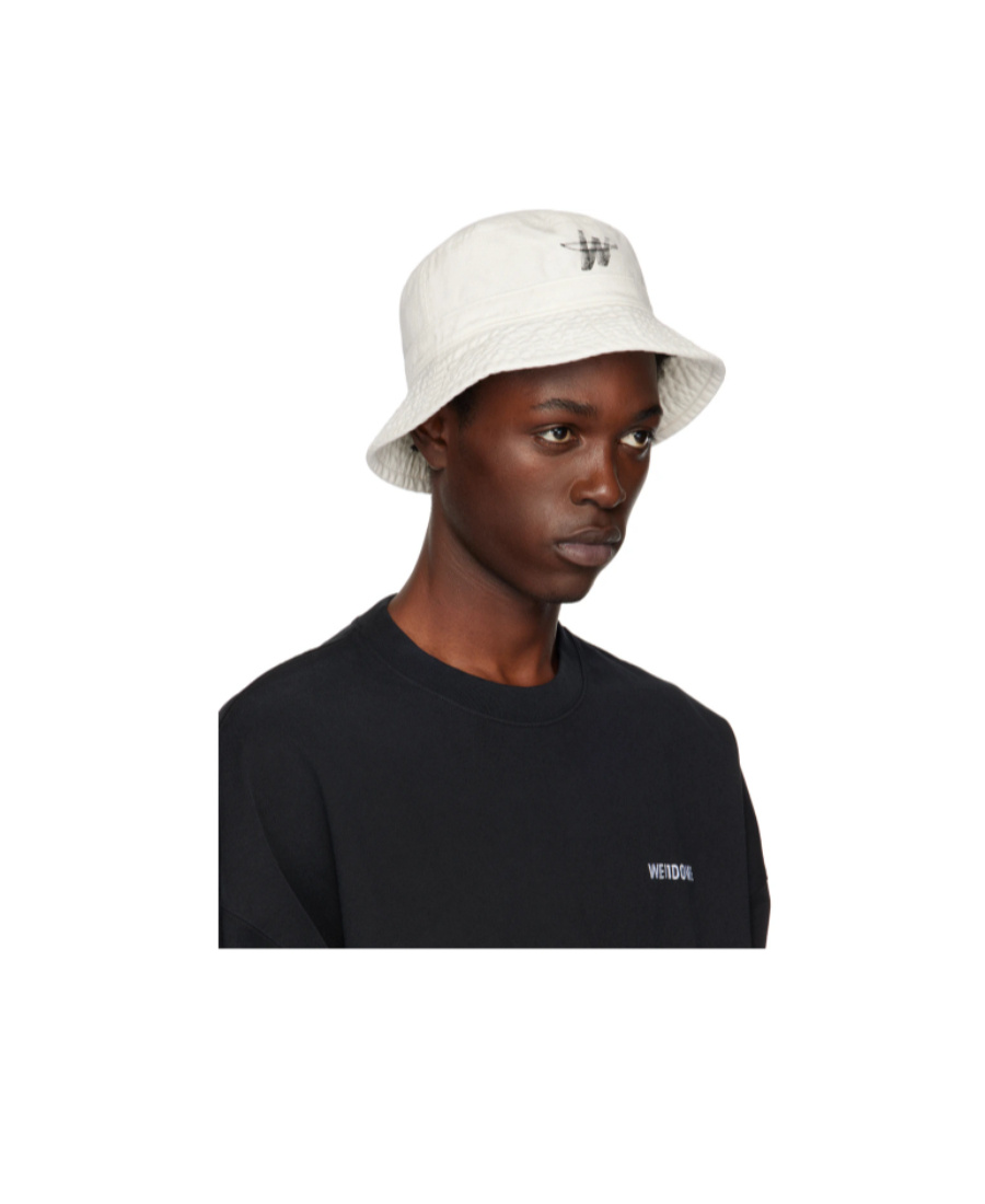 We11 Done Logo-print Bucket Hat In Black